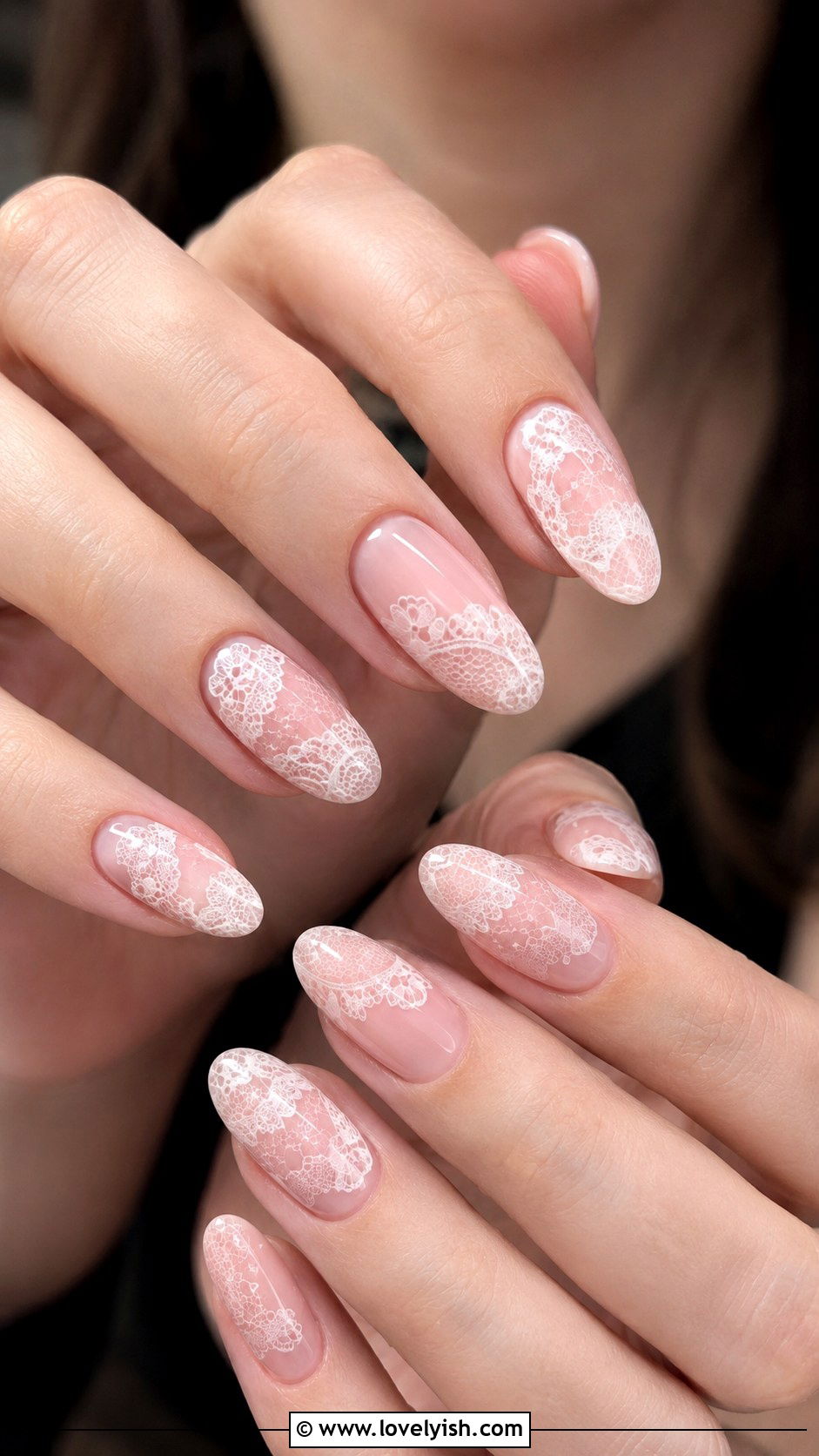 Pink Lace Balletcore Nails - 50 balletcore nails - 50 balletcore nails