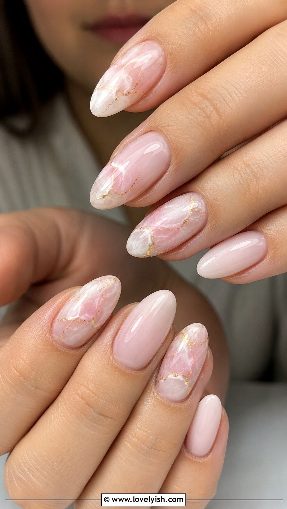 Pink Marble Baby Shower Nails - 50 baby shower nails - 50 baby shower nails