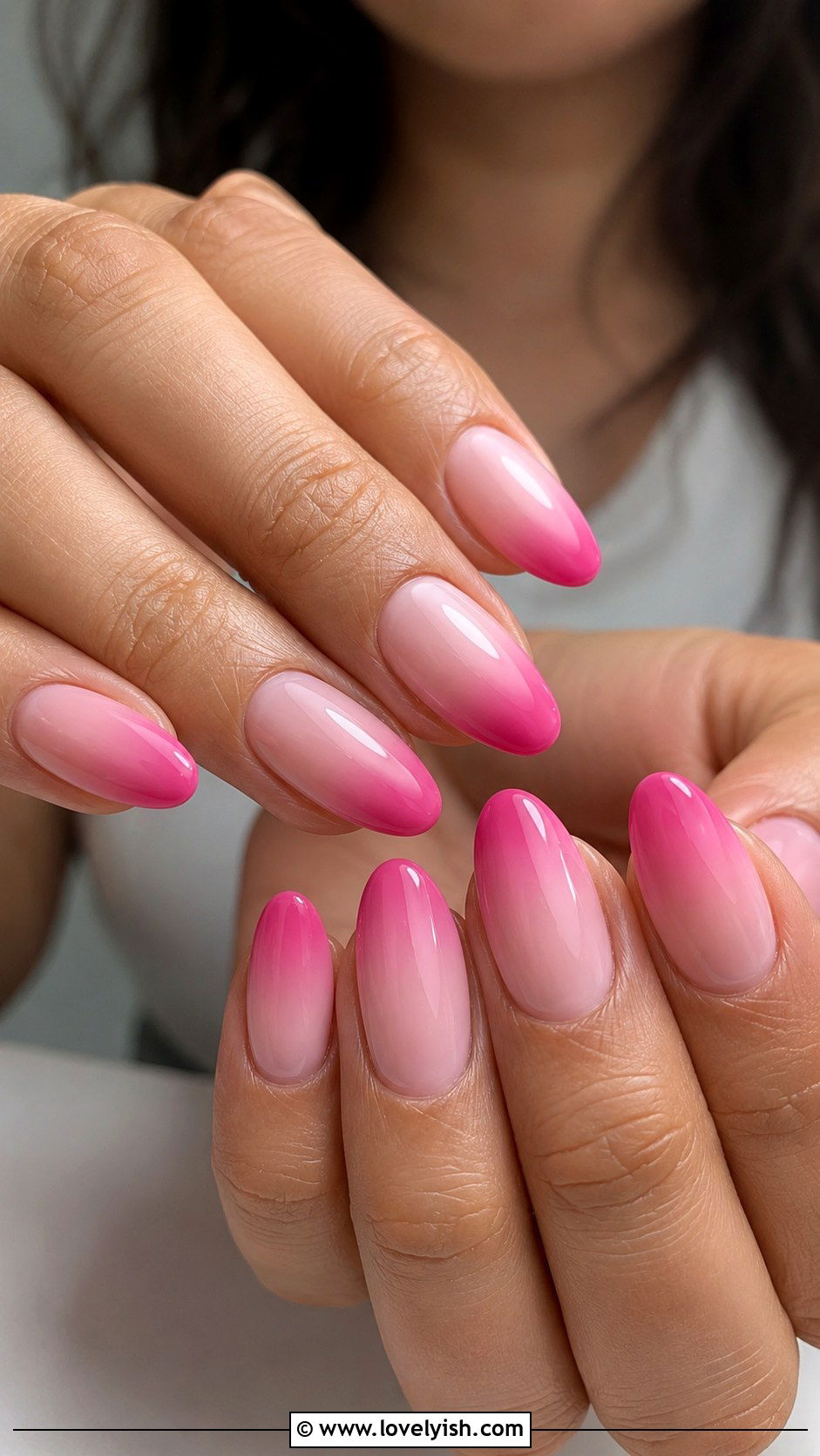 Pink Ombre Almond Press On Nails - 50 press on nails - 50 press on nails