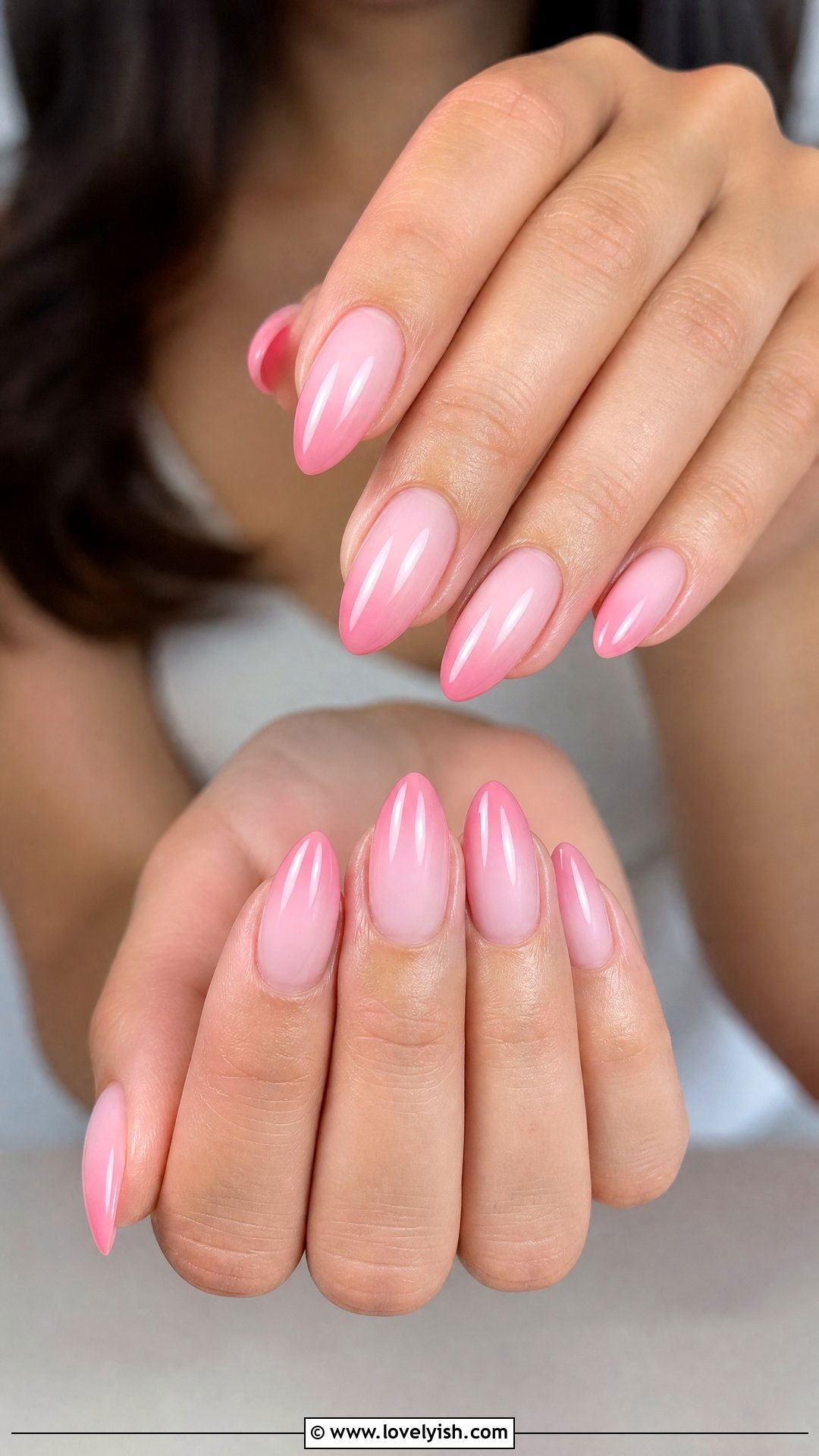 Pink Ombre French Nails - 25 beautiful nail designs - 25 beautiful nail designs