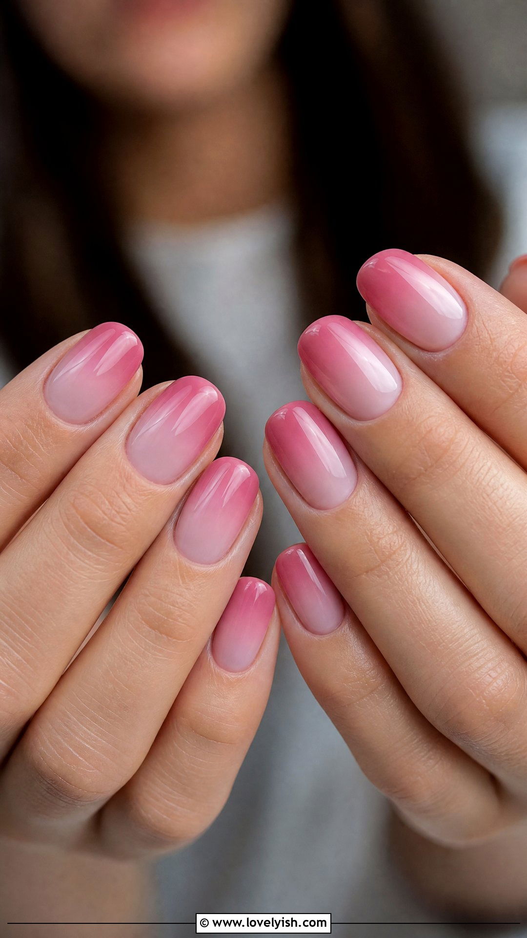 Pink Ombre Round Nails - 50 round nails - 50 round nails