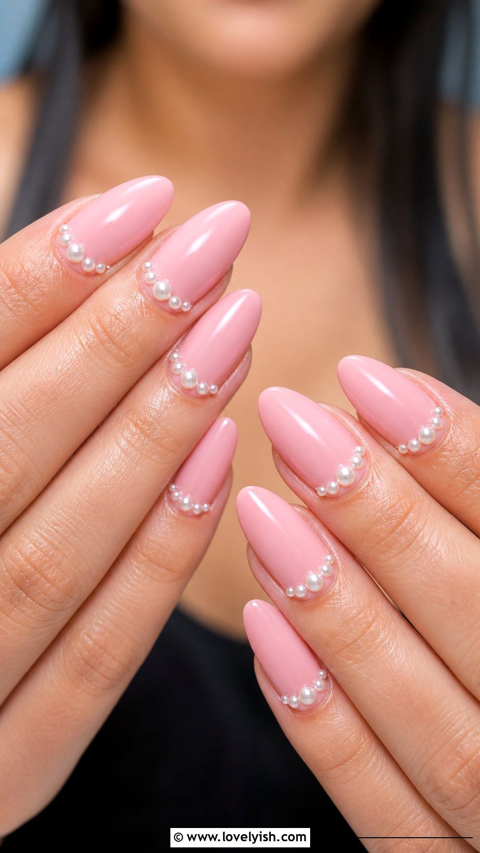 Pink Pearl Embellished Nails - 50 balletcore nails - 50 balletcore nails