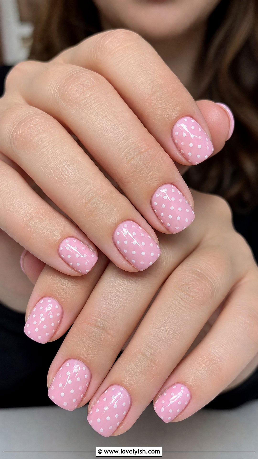 Pink Polka Dot Nails - 50 classy pink nails - 50 classy pink nails