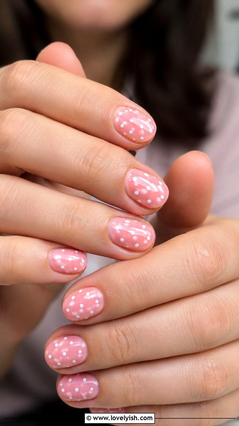 Pink Polka Dot Nails - 25 pink nails design ideas - 25 pink nails design ideas