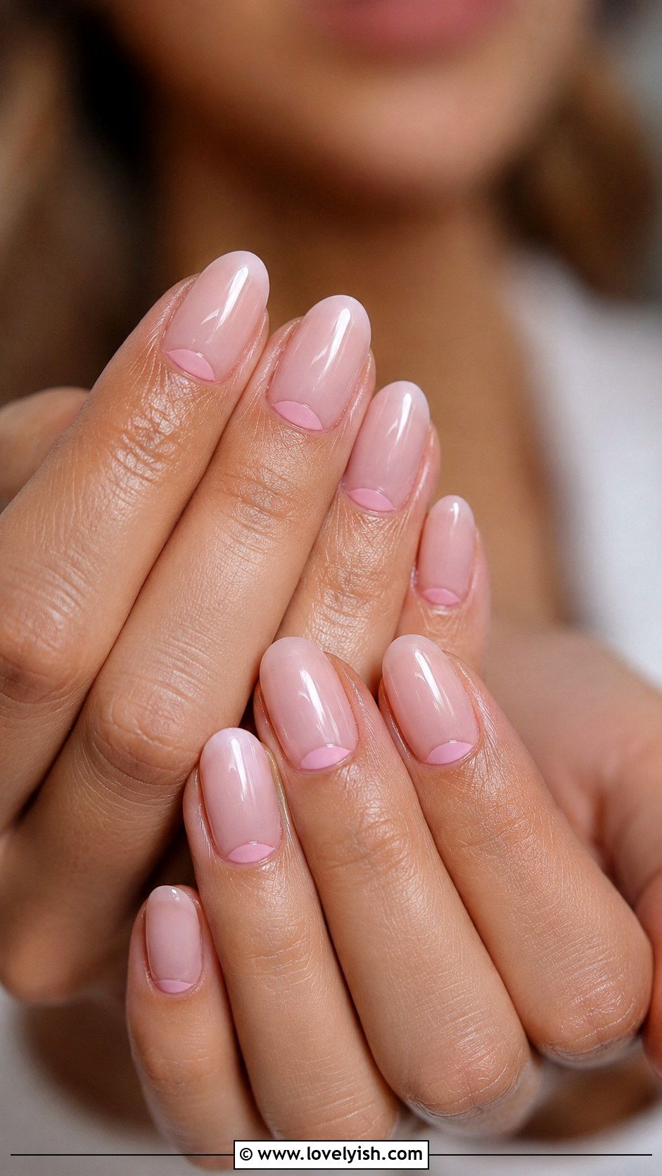 Pink Reverse French Tip Nails - 50 pink french tip nails - 50 pink french tip nails