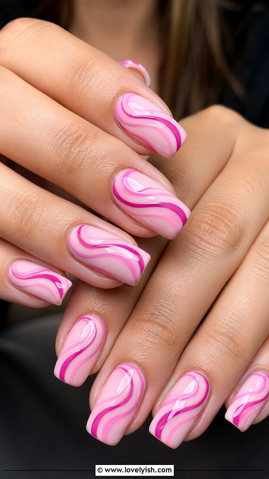 Pink Swirl Nails - 25 pink nails design ideas - 25 pink nails design ideas