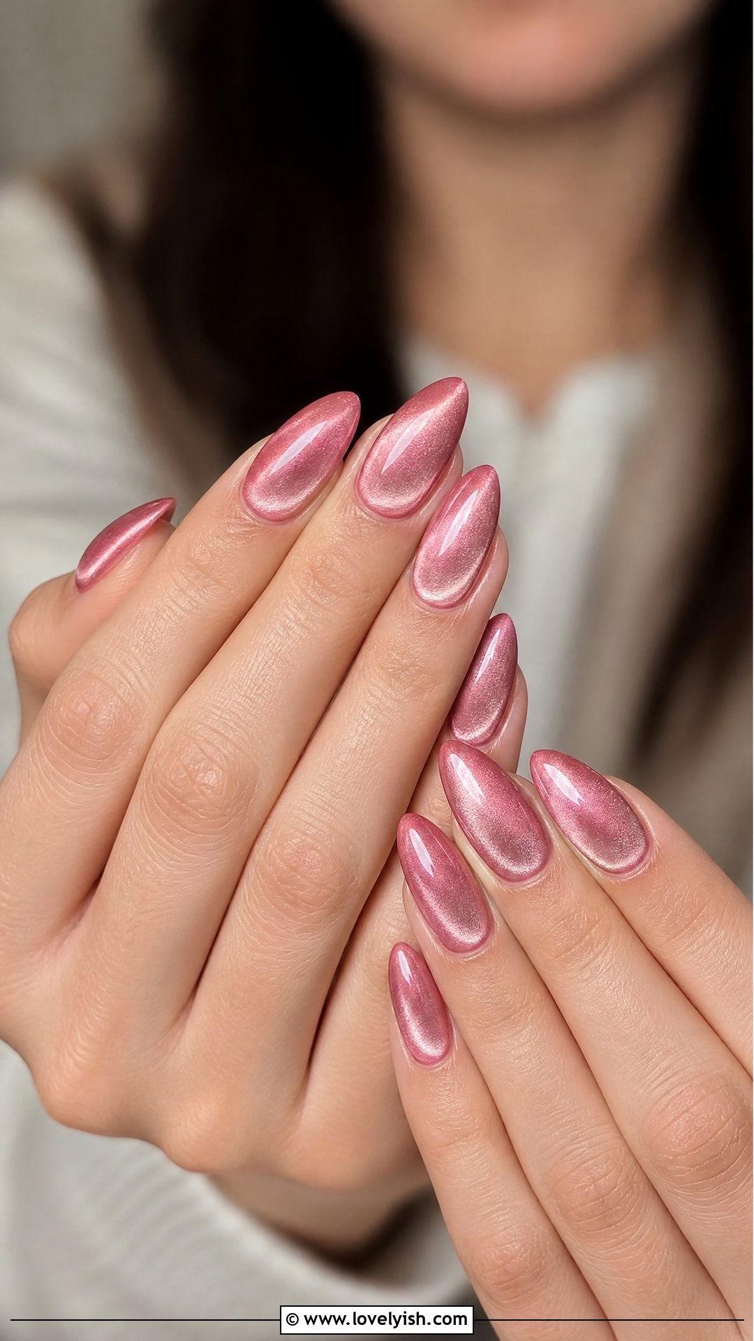 Pink Velvet Cat Eye Nails - 50 classy pink nails - 50 classy pink nails