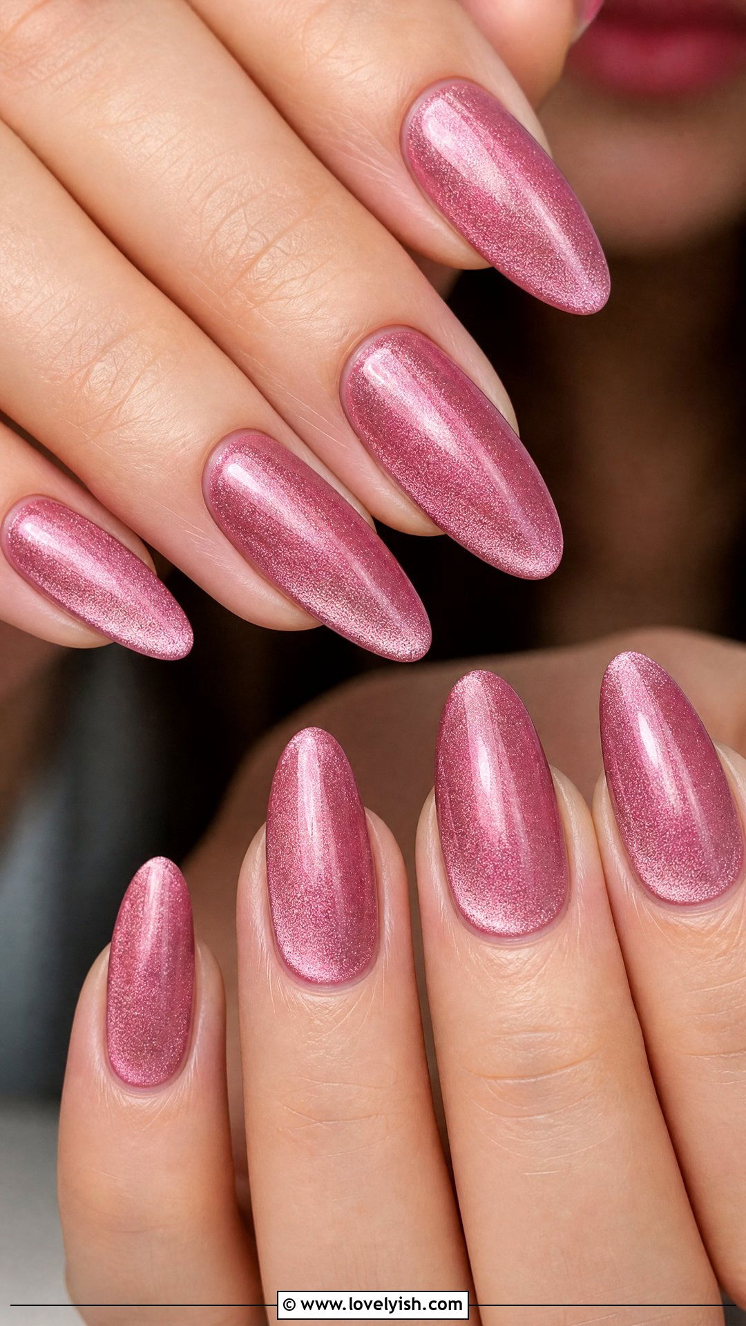 Pink Velvet Nails - 50 mothers day nail designs - 50 mothers day nail designs