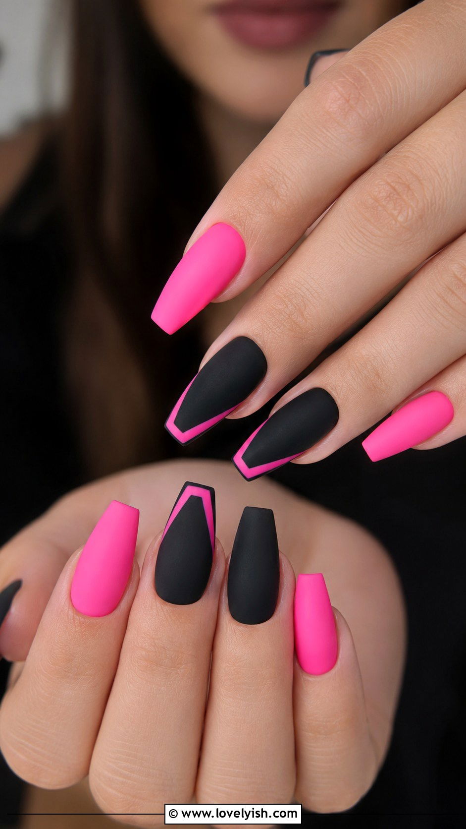 Pink and Black Nails - 25 pink nails design ideas - 25 pink nails design ideas