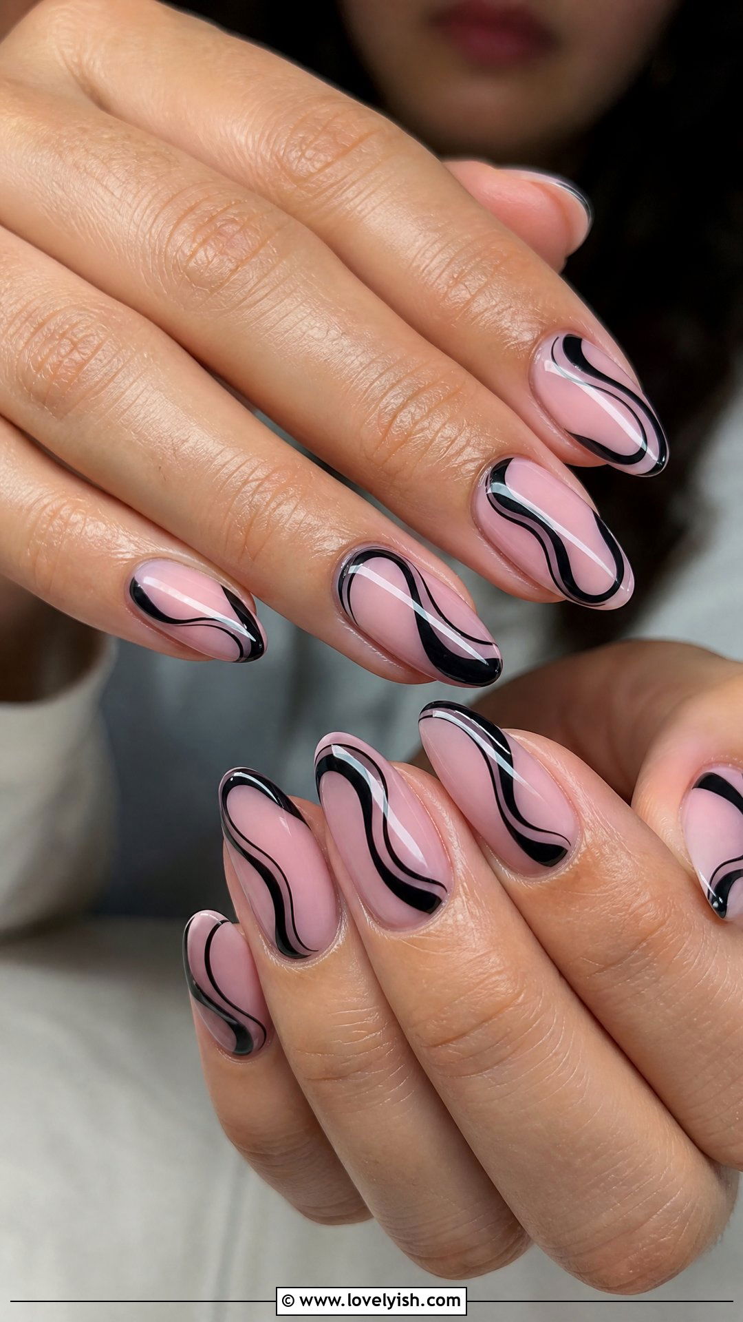 Pink and Black Swirl Nails - 50 pink and black nails - 50 pink and black nails