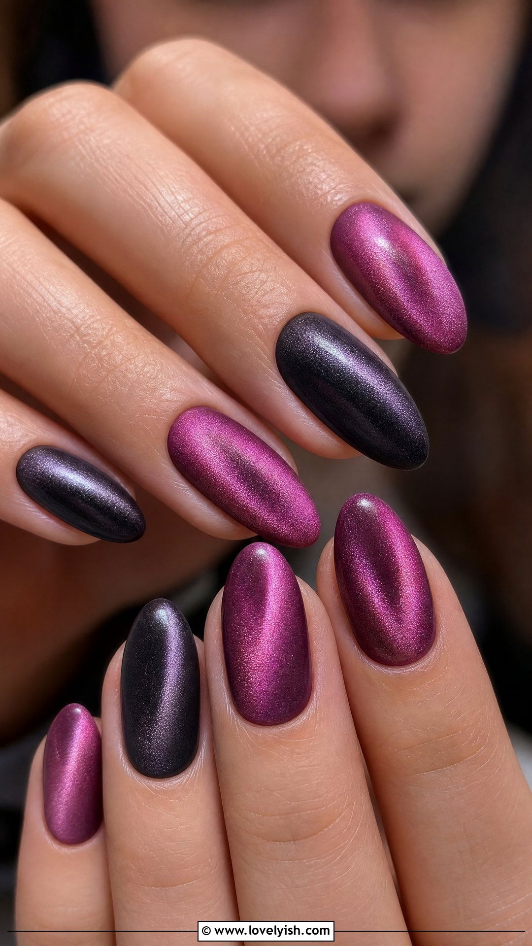 Pink and Black Velvet Nails - 50 pink and black nails - 50 pink and black nails