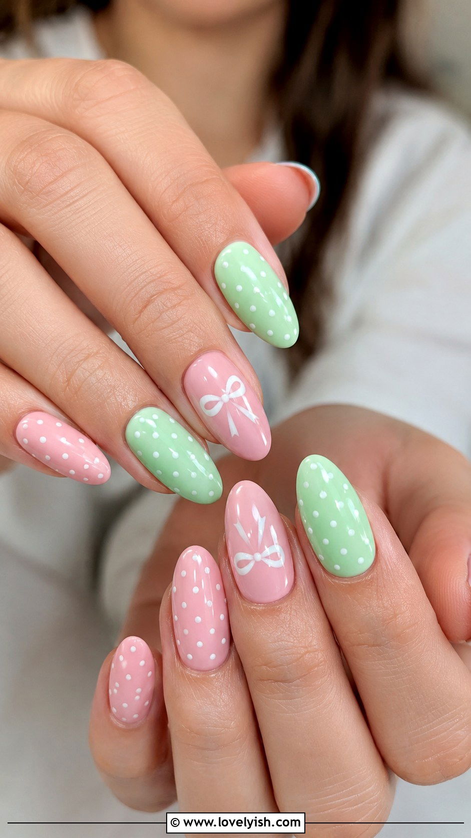Pink and Green Preppy Combo Nails - 50 preppy nails - 50 preppy nails