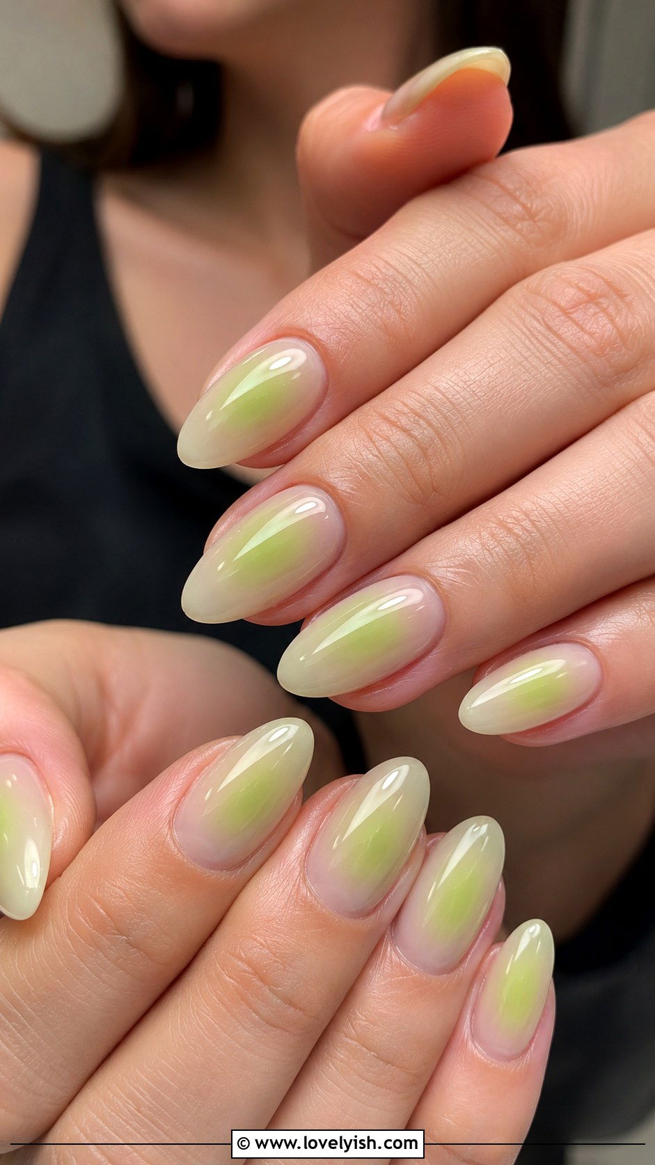 Pistachio Green Aura Nails - 50 green nails - 50 green nails