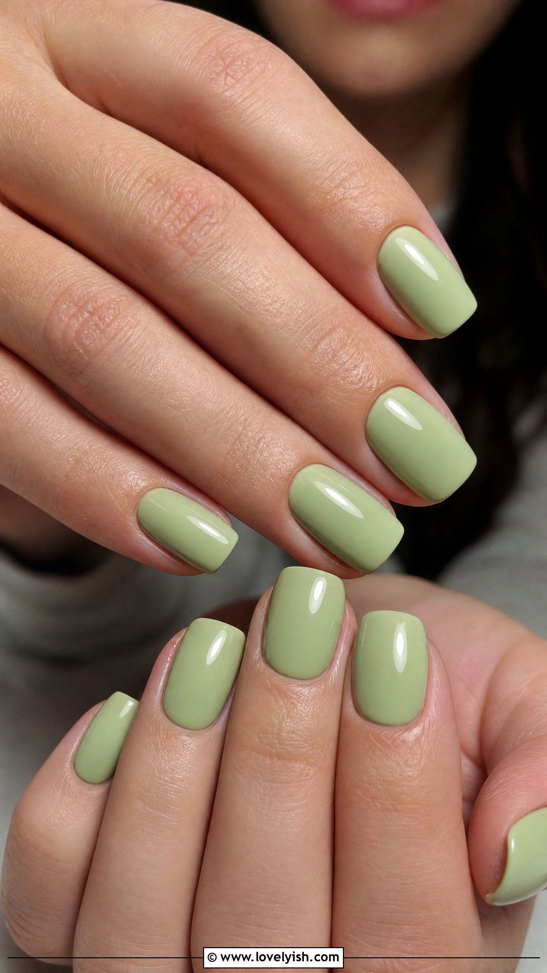 Pistachio Green Gel Nails - 50 gel manicure - 50 gel manicure