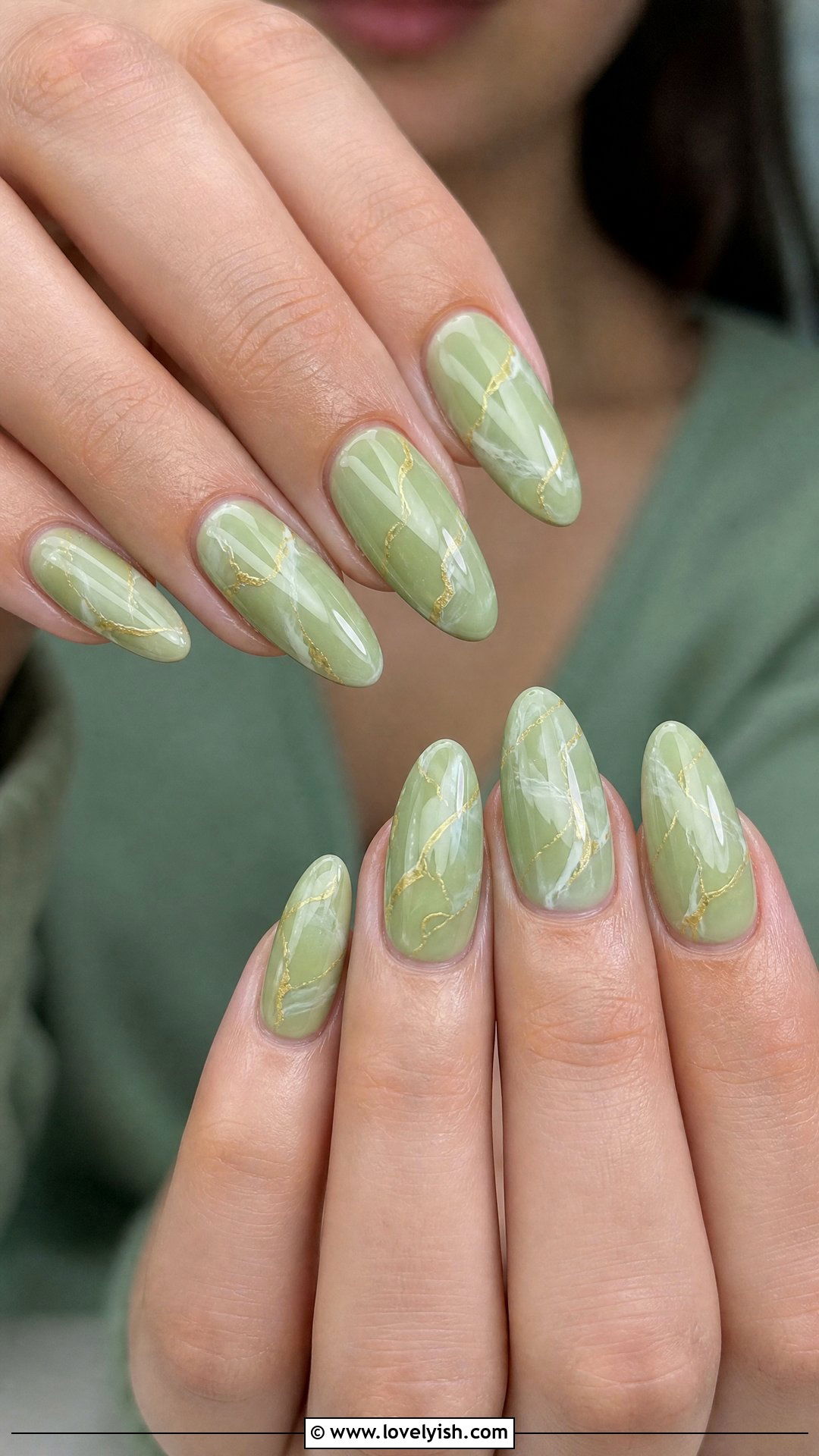 Pistachio Green Marble Nails - 28 spring nails design ideas - 28 spring nails design ideas