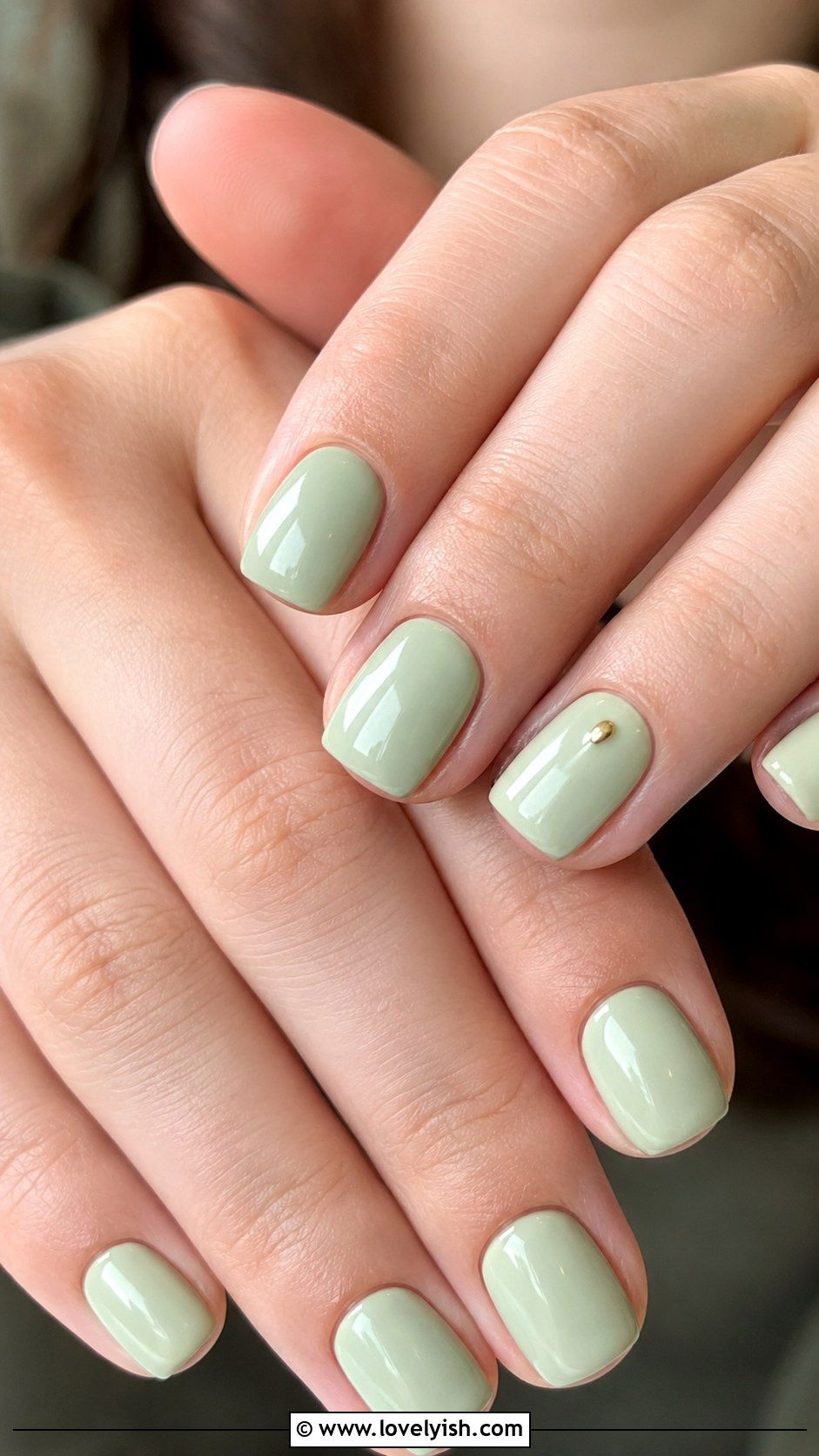 Pistachio Green Minimalist Nails - 35 nail art design ideas - 35 nail art design ideas