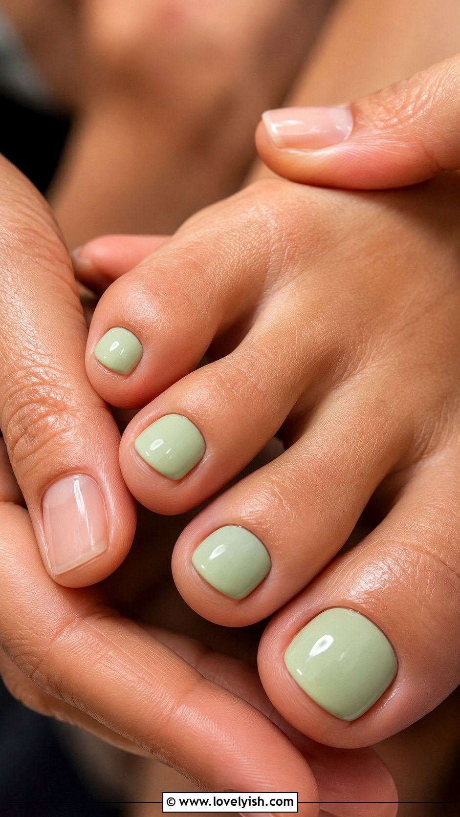 Pistachio Green Pedicure - 50 summer pedicure - 50 summer pedicure