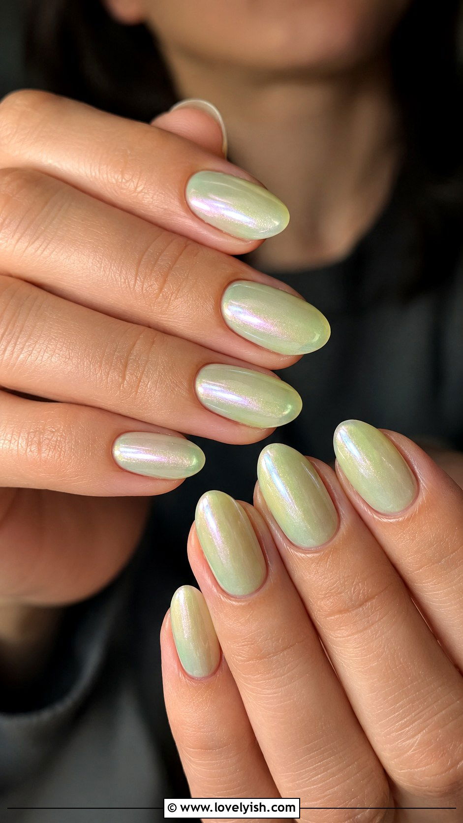 Pistachio Pearl Nails - 50 green nails - 50 green nails