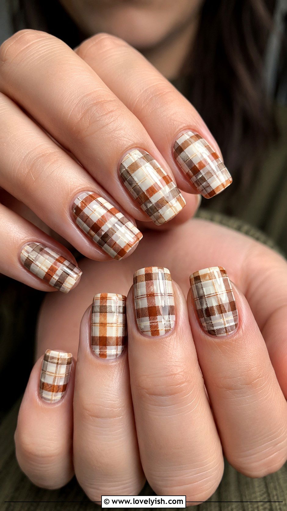 Plaid Geometric Nails - 50 geometric nails - 50 geometric nails