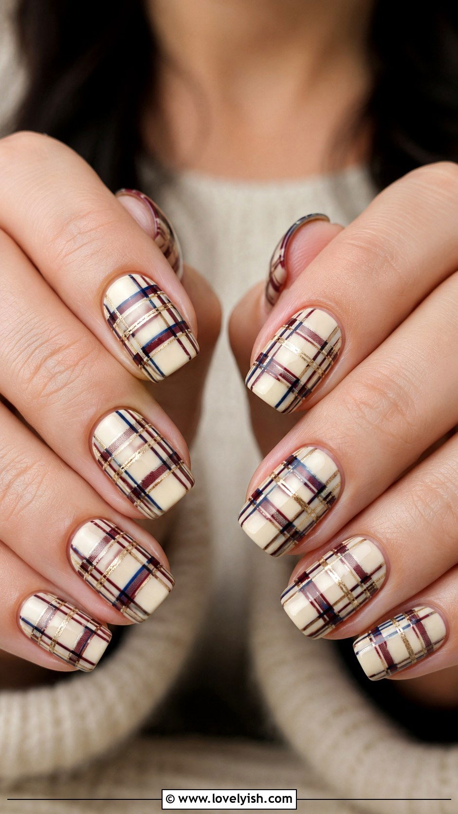Plaid Nail Art - 50 diy nail art - 50 diy nail art