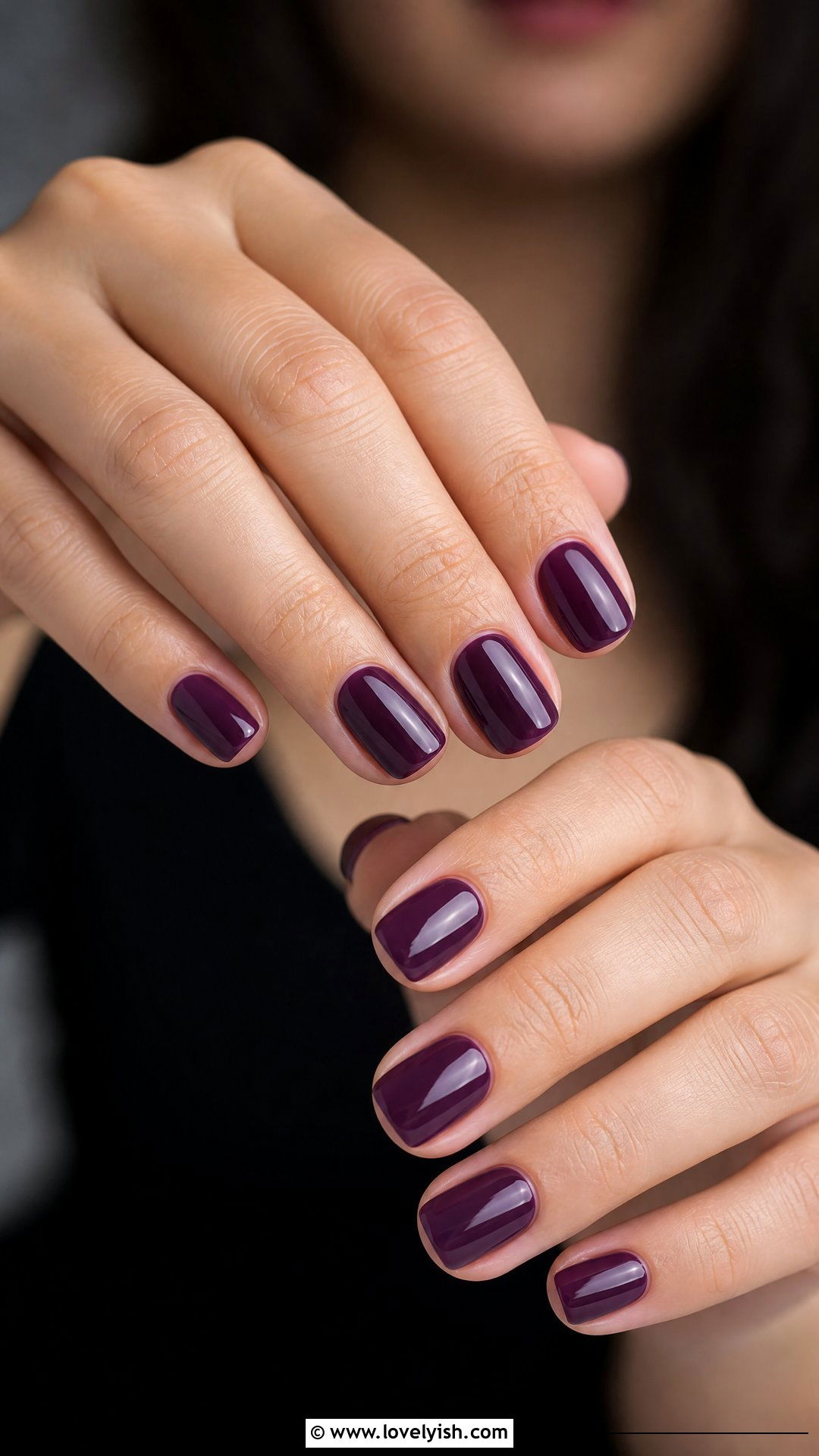 Plum Berry Gel Nails - 50 gel manicure - 50 gel manicure