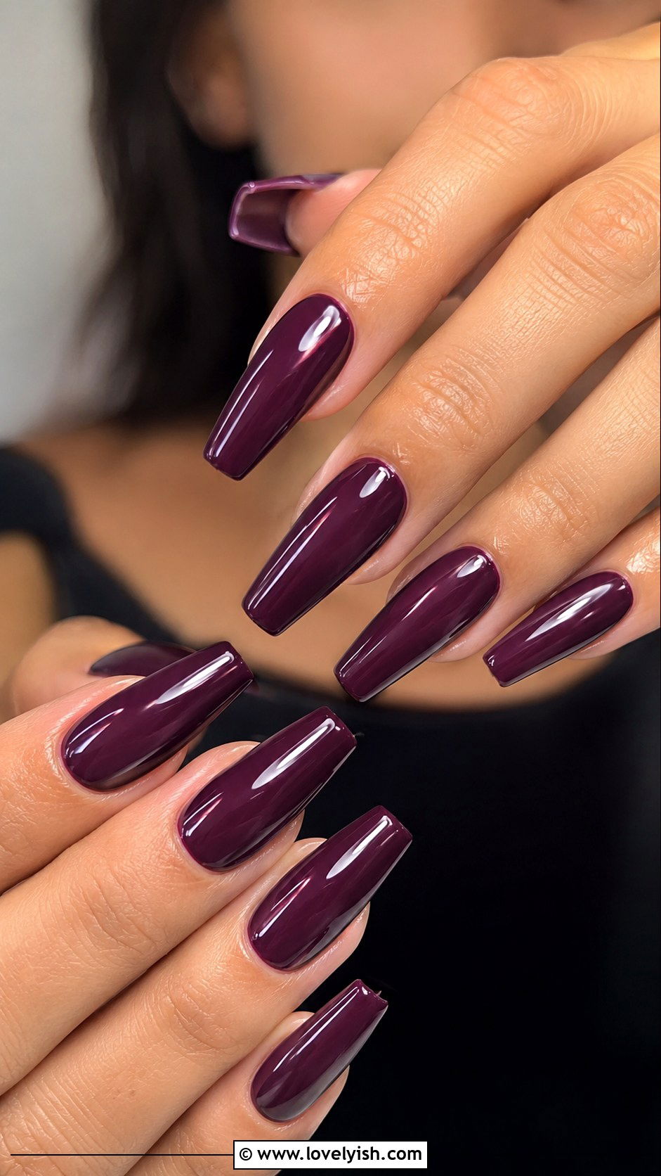 Plum Purple Coffin Nail Extensions - 48 nail extensions - 48 nail extensions