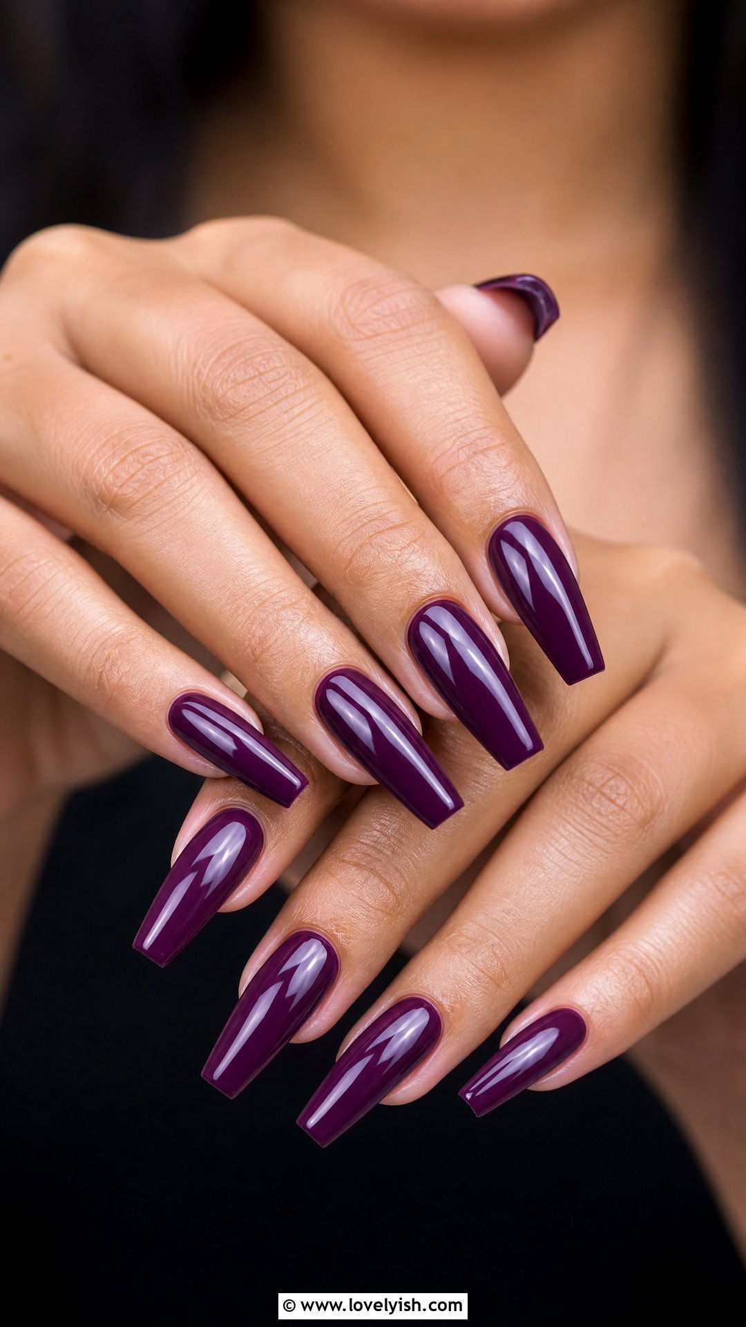 Plum Purple Coffin Nails - 50 coffin nails - 50 coffin nails