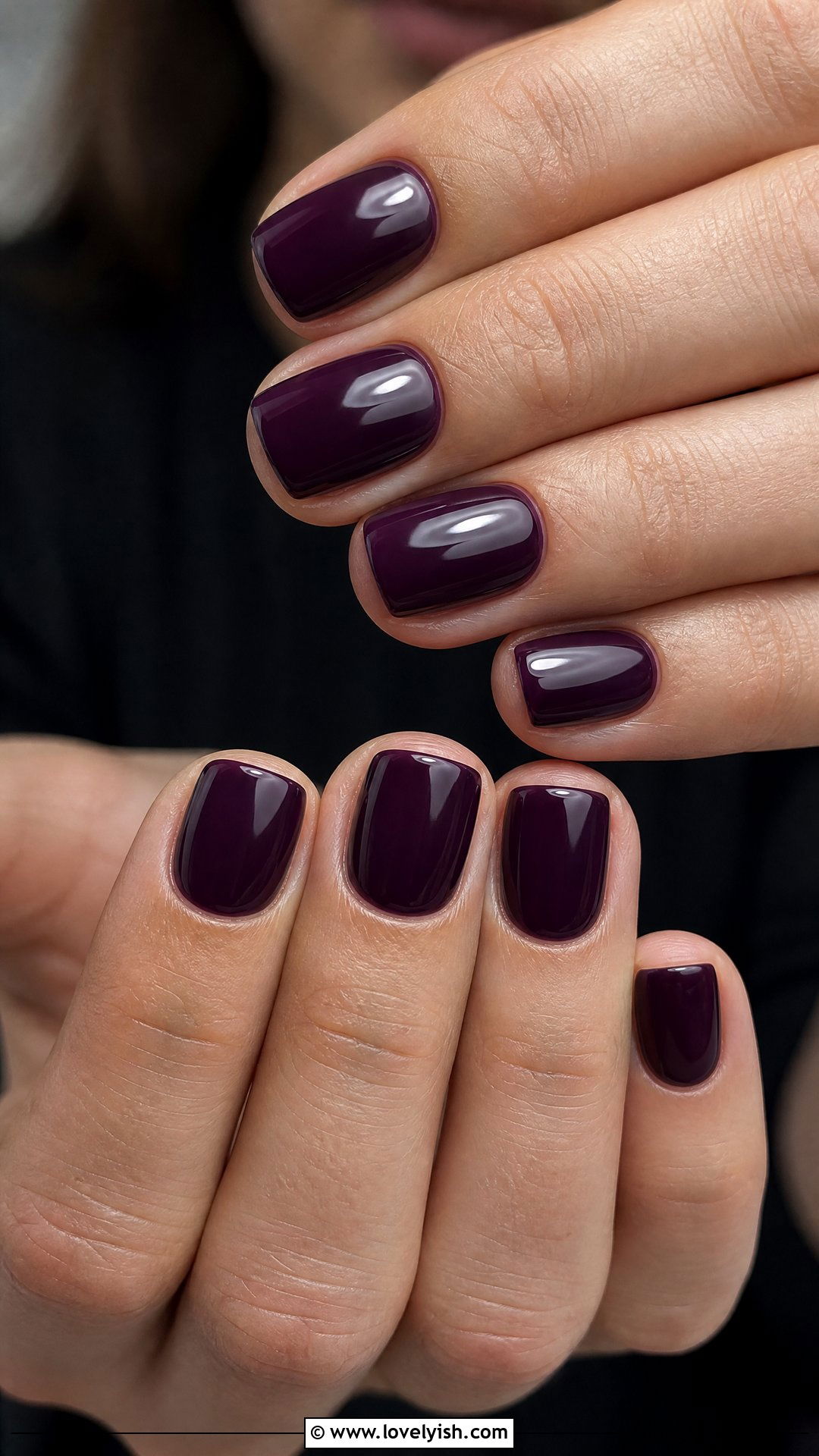 Plum Purple Short Square Nails - 50 short square nails - 50 short square nails