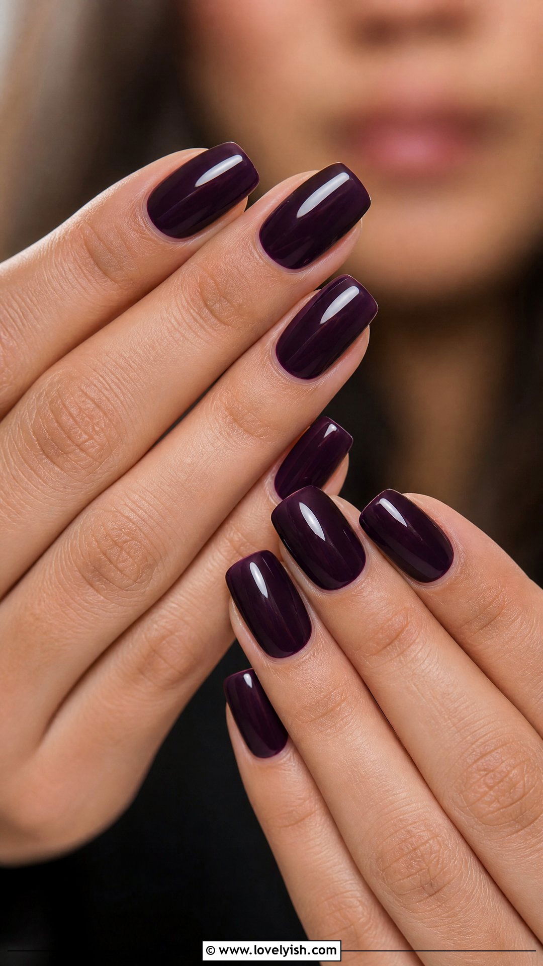 Plum Purple Squoval Nails - 50 squoval nails - 50 squoval nails