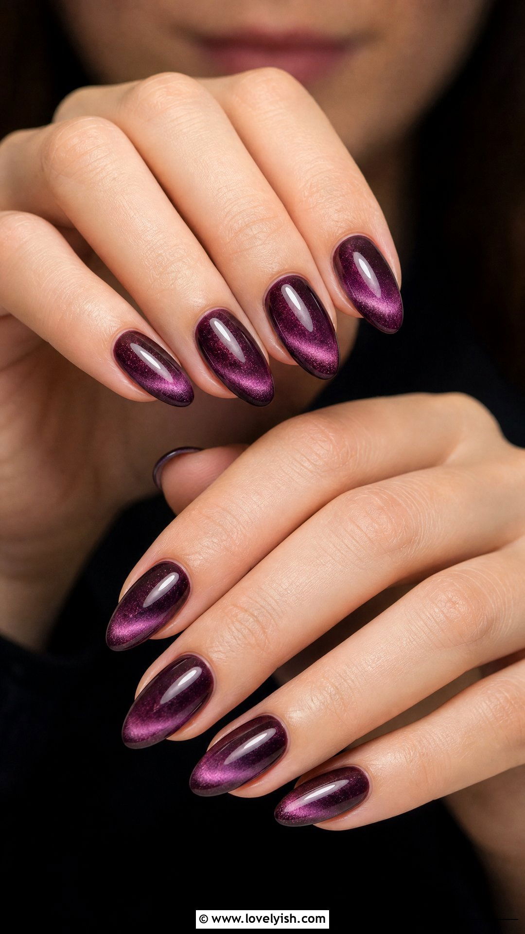 Plum Velvet Nails - 50 medium nails - 50 medium nails