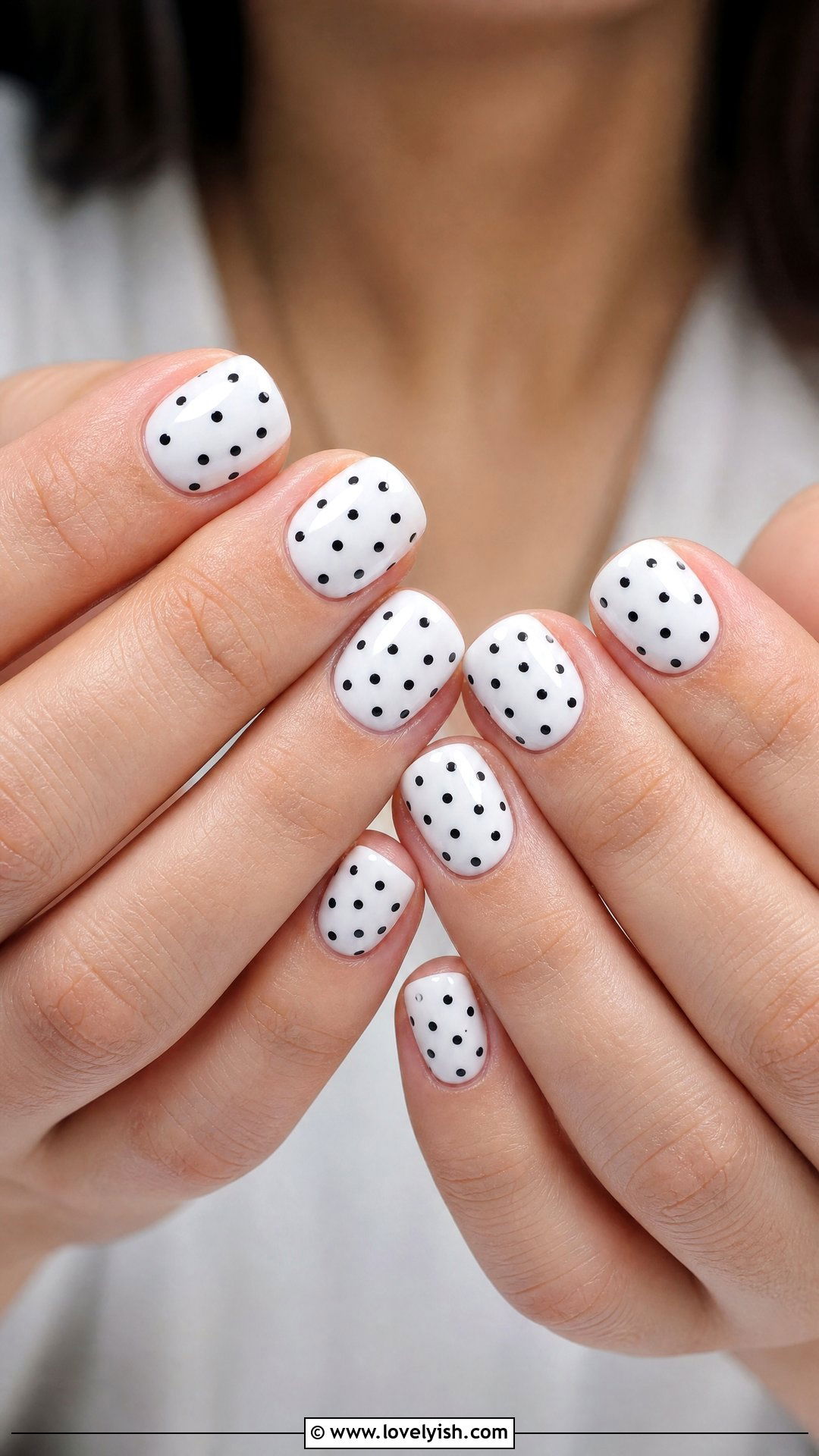 Polka Dot Dip Powder Nails - 50 dip powder nails - 50 dip powder nails