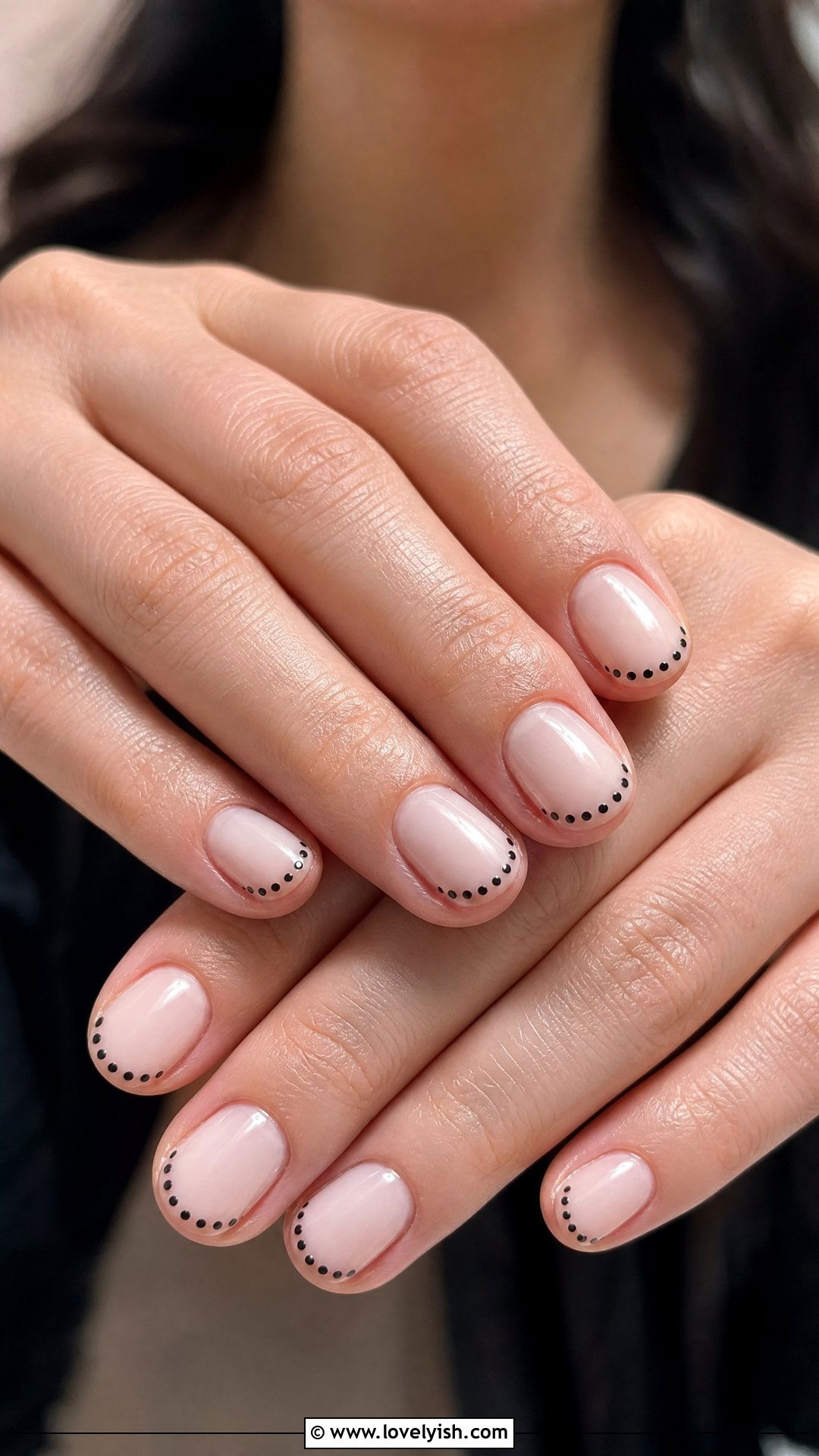 Polka Dot French Tip - 50 cute french tip nail designs - 50 cute french tip nail designs