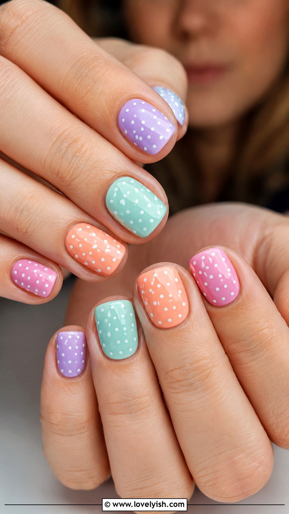 Polka Dot Pastel Nails - 35 nail art design ideas - 35 nail art design ideas
