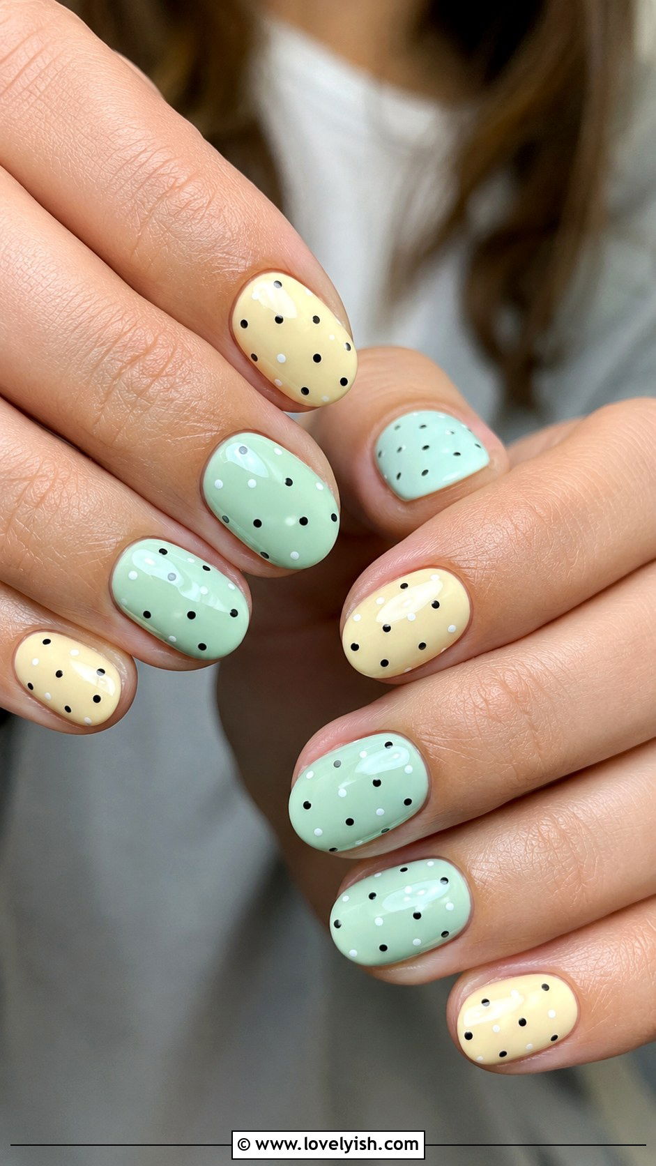 Polka Dot Pastel Nails - 34 nail design art ideas - 34 nail design art ideas