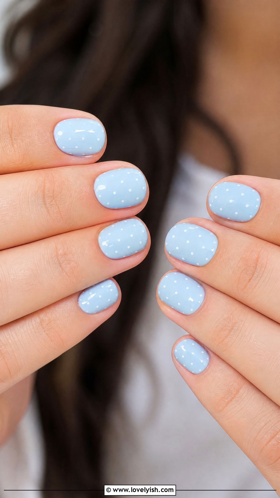Polka Dot Pastel Nails - 50 simple short nail designs - 50 simple short nail designs