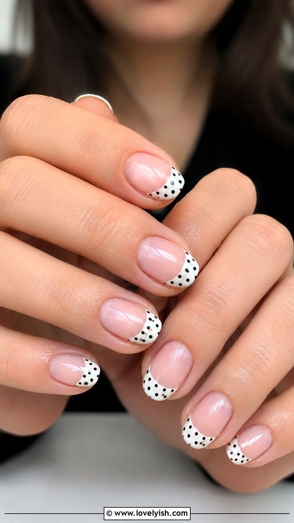 Polka Dot Tip Nails - 45 nail tips - 45 nail tips