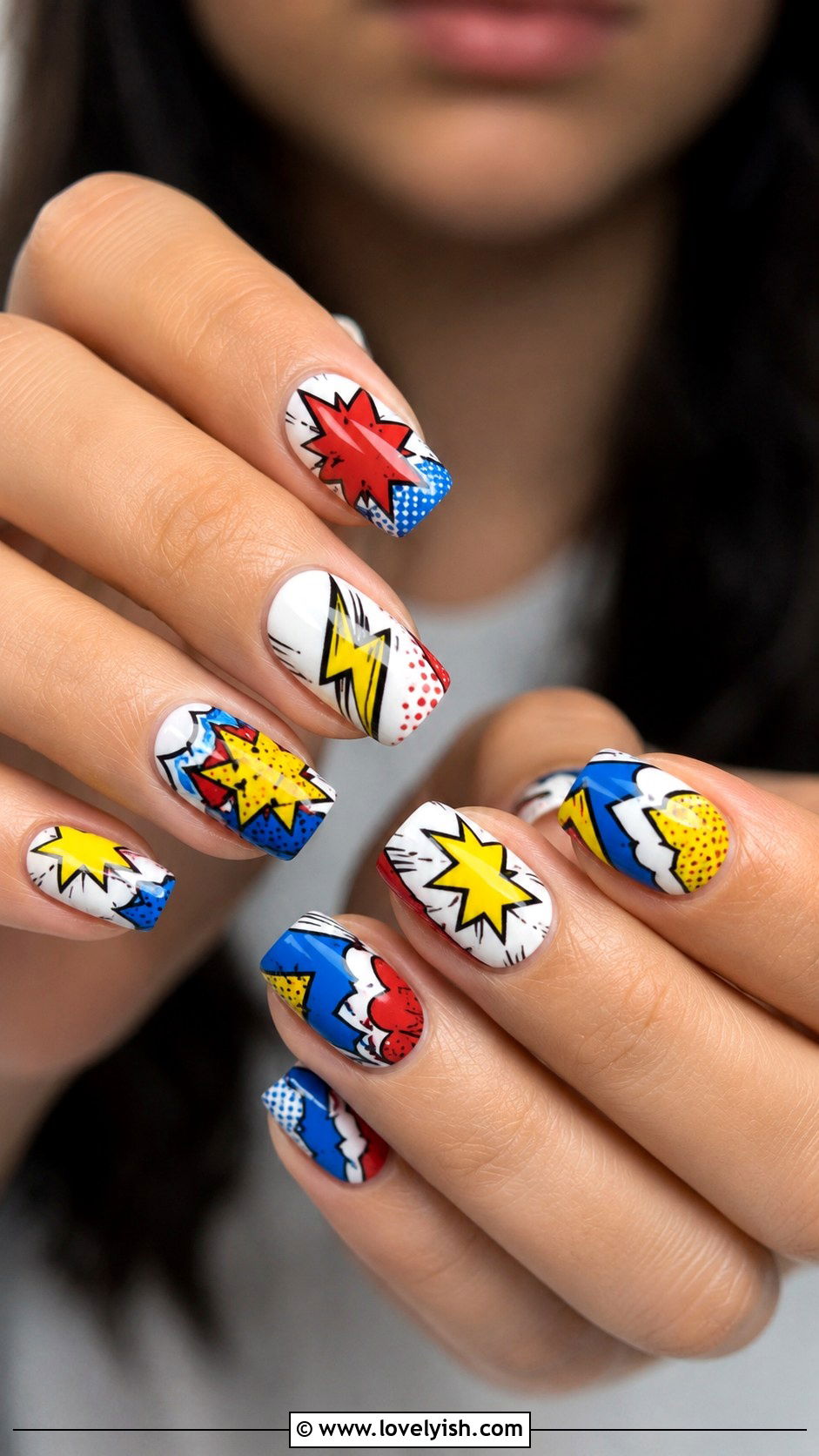 Pop Art Abstract Nails - 38 abstract nail art - 38 abstract nail art