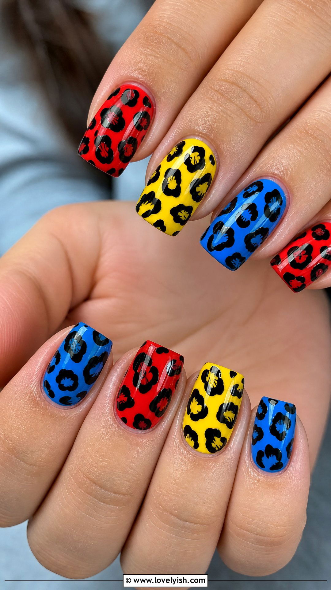 Pop Art Leopard Print Nails - 50 leopard print nails - 50 leopard print nails