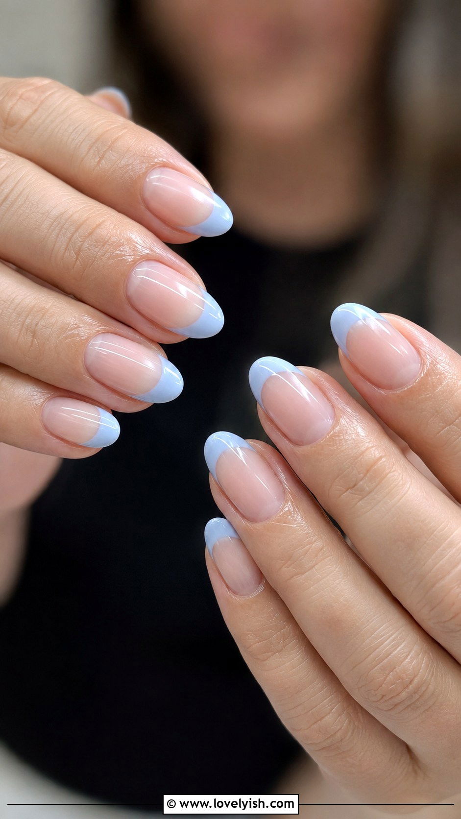 Powder Blue French Tip Nails - 50 pastel french tip nails - 50 pastel french tip nails