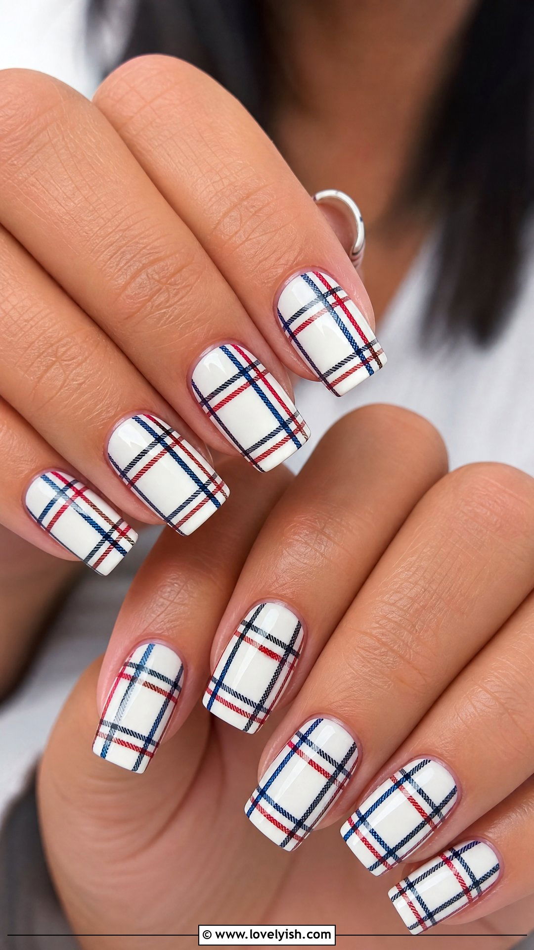 Preppy Plaid Nails - 43 nail art ideas - 43 nail art ideas