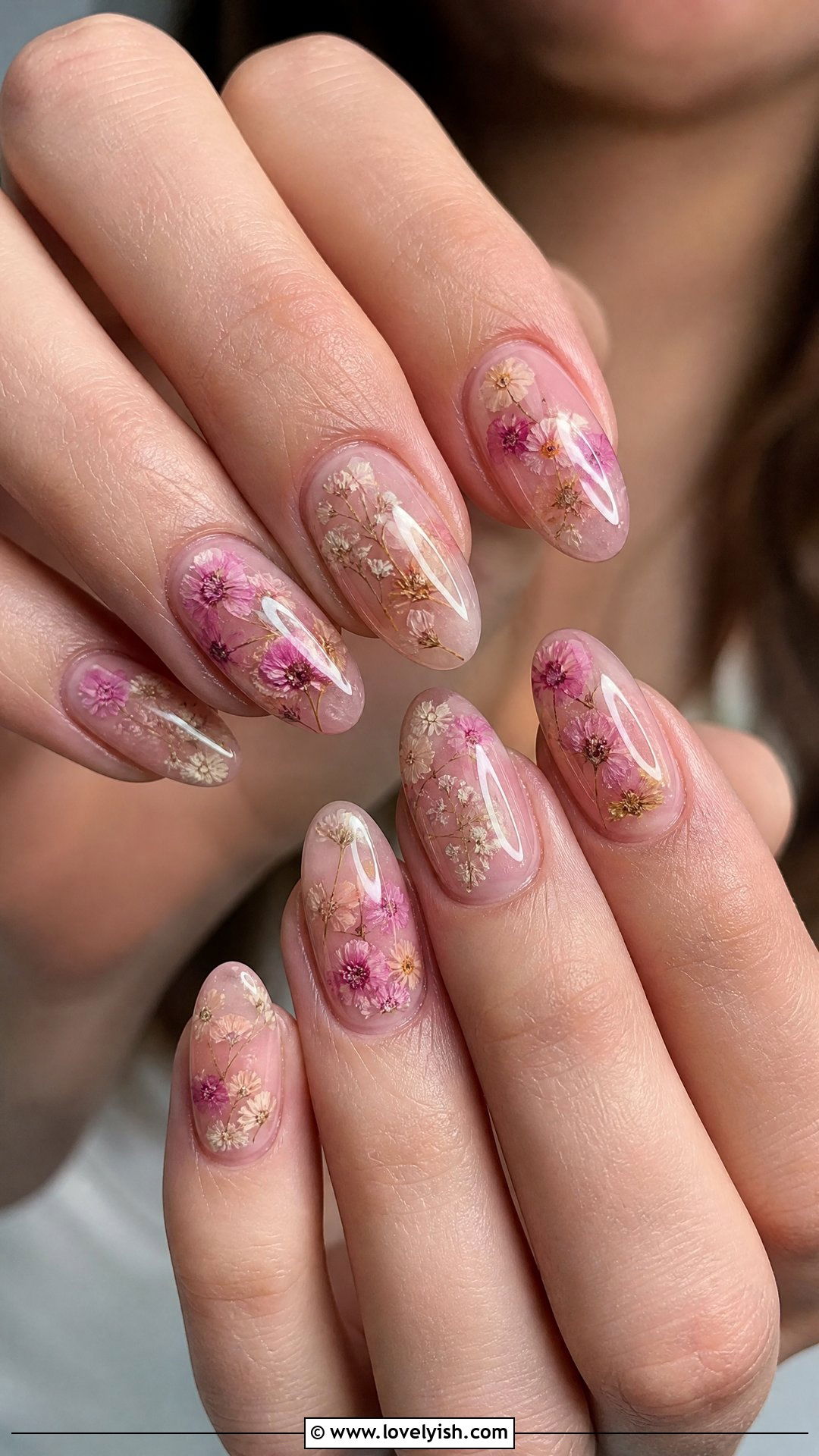 Pressed Flower Jelly Nails - 50 flower nails - 50 flower nails