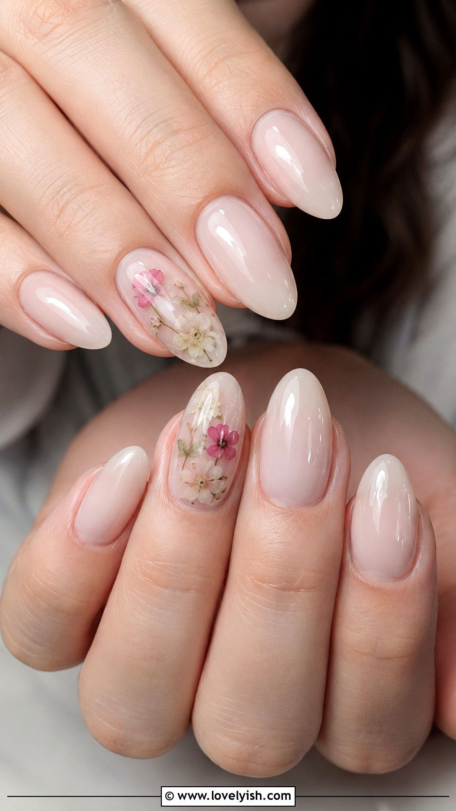 Pressed Flower Nails - 50 april nail designs - 50 april nail designs
