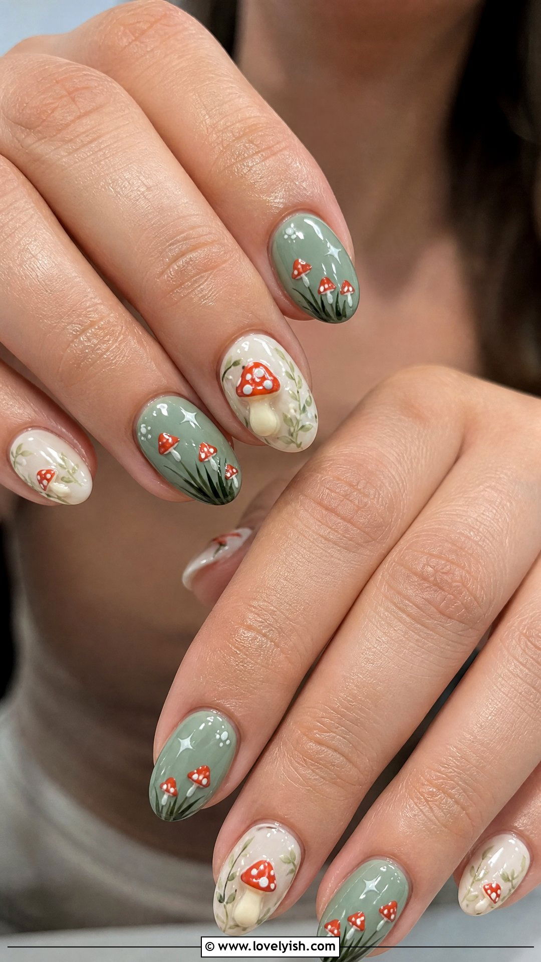 Psychedelic Mushroom Nails - 50 crazy nail designs - 50 crazy nail designs