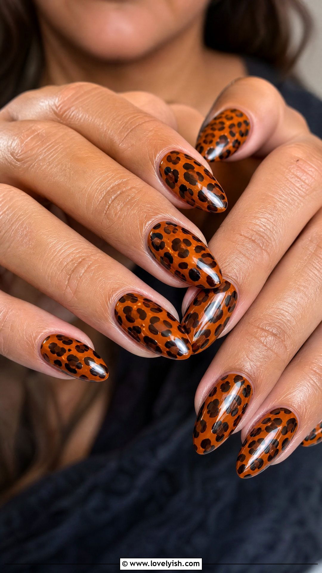 Pumpkin Spice Leopard Print Nails - 50 leopard print nails - 50 leopard print nails