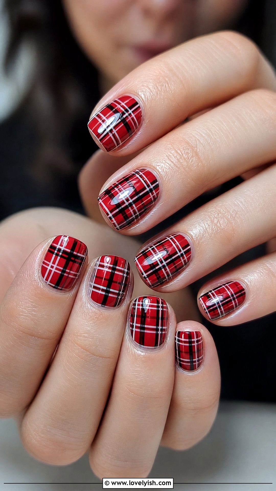 Punk Plaid Nails - 50 edgy nails - 50 edgy nails
