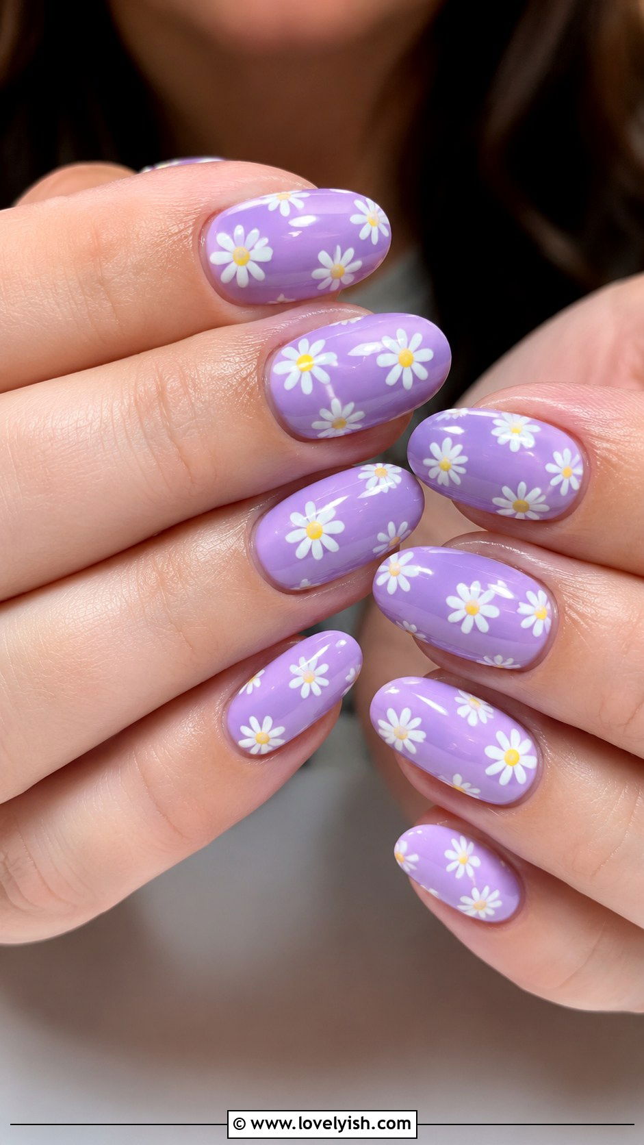 Purple Daisy Nails - 42 purple nail designs - 42 purple nail designs