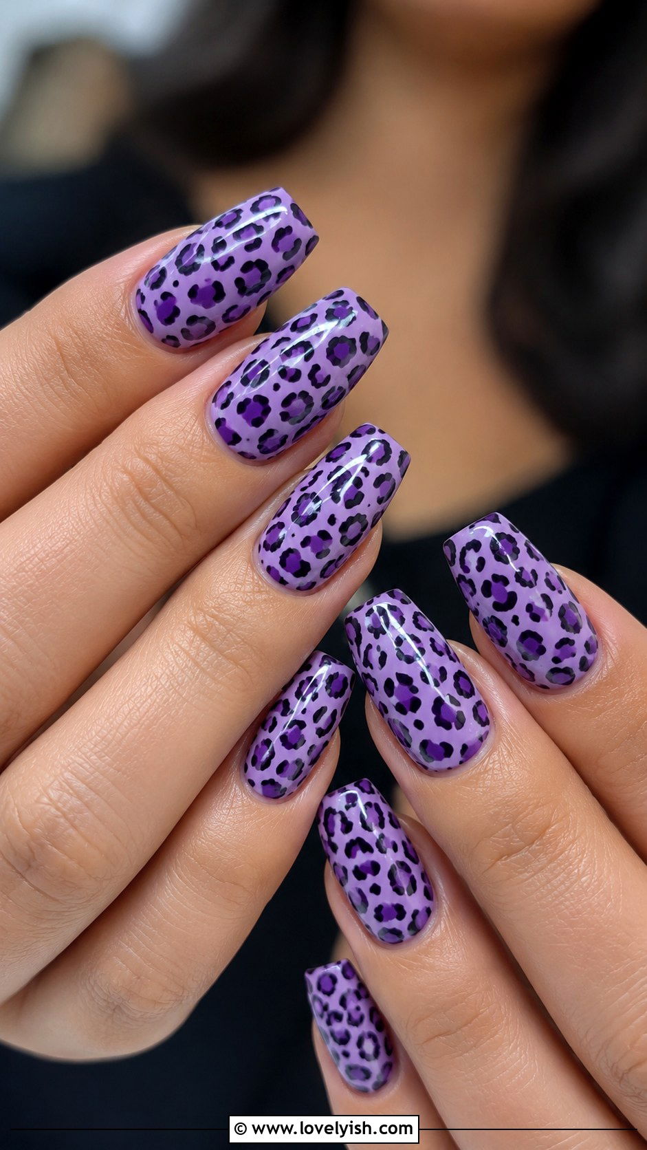 Purple Leopard Print Nails - 33 purple nail design ideas - 33 purple nail design ideas