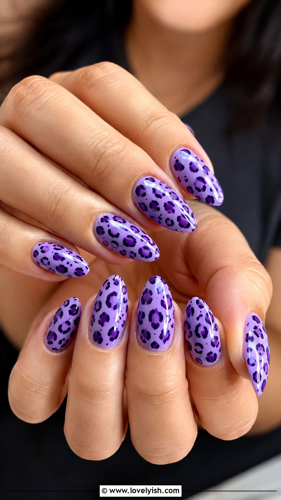 Purple Leopard Print Nails - 42 purple nail designs - 42 purple nail designs