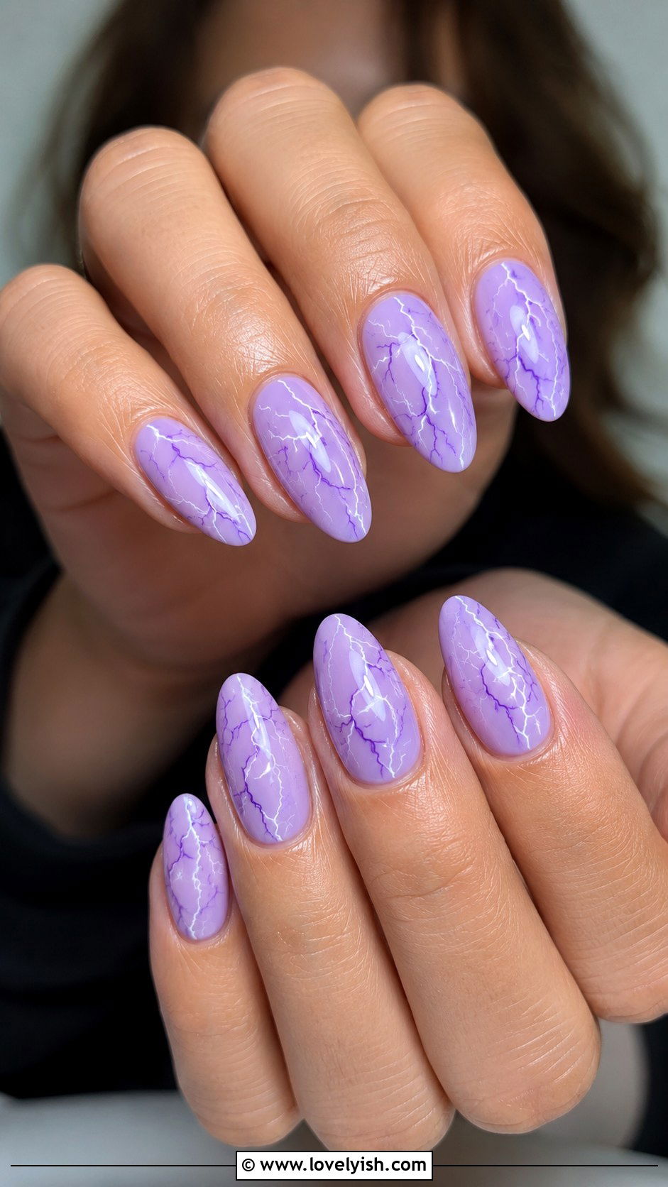 Purple Lightning Bolt Nails - 42 purple nail designs - 42 purple nail designs