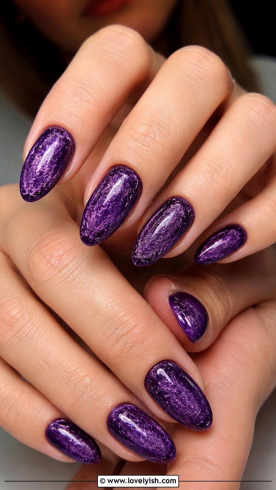 Purple Velvet Nails - 42 purple nail designs - 42 purple nail designs